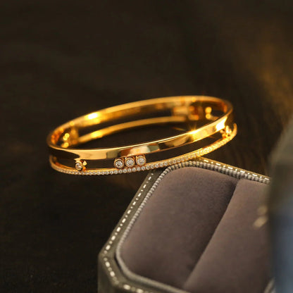 [LOXURA]Move Romane Diamond Bangle Bracelet