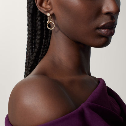 [LOXURA]JUSTE FULL DIAMOND DOUBLE EARRINGS