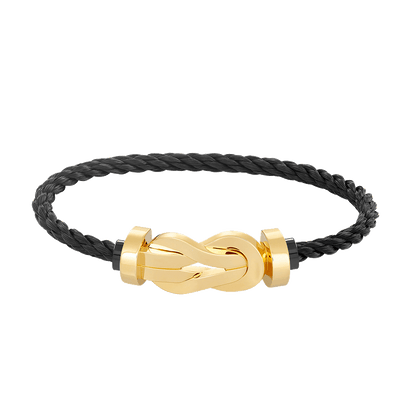 [LOXURA]CHANCE LARGE 8 FIGURE BUCKLE NO DIAMOND BRACELET GOLD