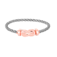 [LOXURA]CHANCE LARGE 8 FIGURE BUCKLE NO DIAMOND BRACELET ROSE GOLD