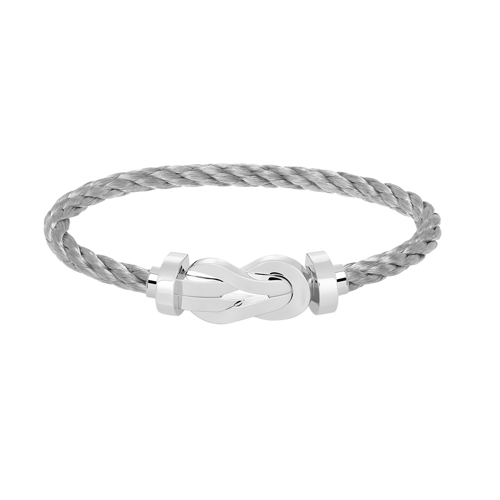 [LOXURA]CHANCE LARGE 8 FIGURE BUCKLE NO DIAMOND BRACELET SILVER