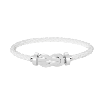 [LOXURA]CHANCE LARGE 8 FIGURE BUCKLE NO DIAMOND BRACELET SILVER