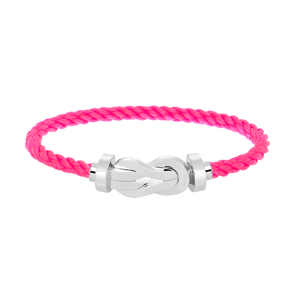 [LOXURA]CHANCE LARGE 8 FIGURE BUCKLE NO DIAMOND BRACELET SILVER