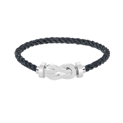 [LOXURA]CHANCE LARGE 8 FIGURE BUCKLE NO DIAMOND BRACELET SILVER
