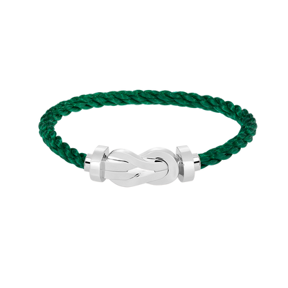 [LOXURA]CHANCE LARGE 8 FIGURE BUCKLE NO DIAMOND BRACELET SILVER