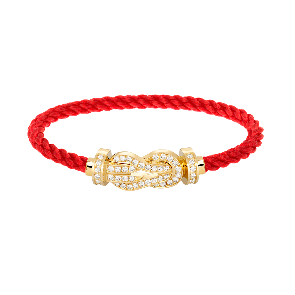 [LOXURA]CHANCE LARGE 8 FIGURE BUCKLE FULLDIAMOND BRACELET GOLD