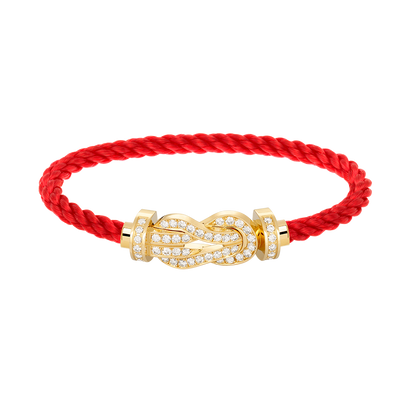 [LOXURA]CHANCE LARGE 8 FIGURE BUCKLE FULLDIAMOND BRACELET GOLD