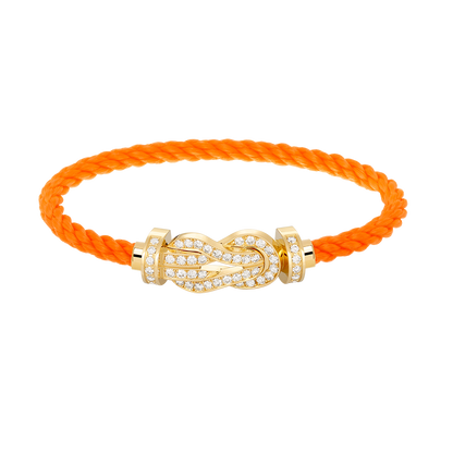 [LOXURA]CHANCE LARGE 8 FIGURE BUCKLE FULLDIAMOND BRACELET GOLD
