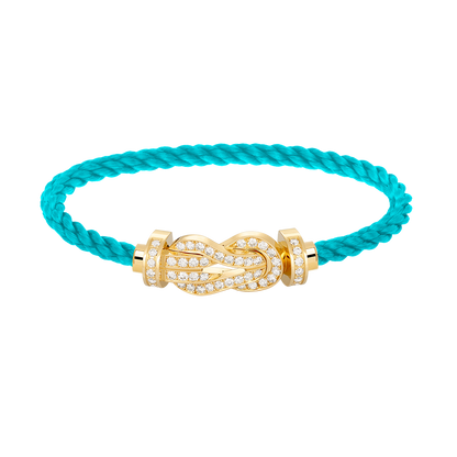 [LOXURA]CHANCE LARGE 8 FIGURE BUCKLE FULLDIAMOND BRACELET GOLD
