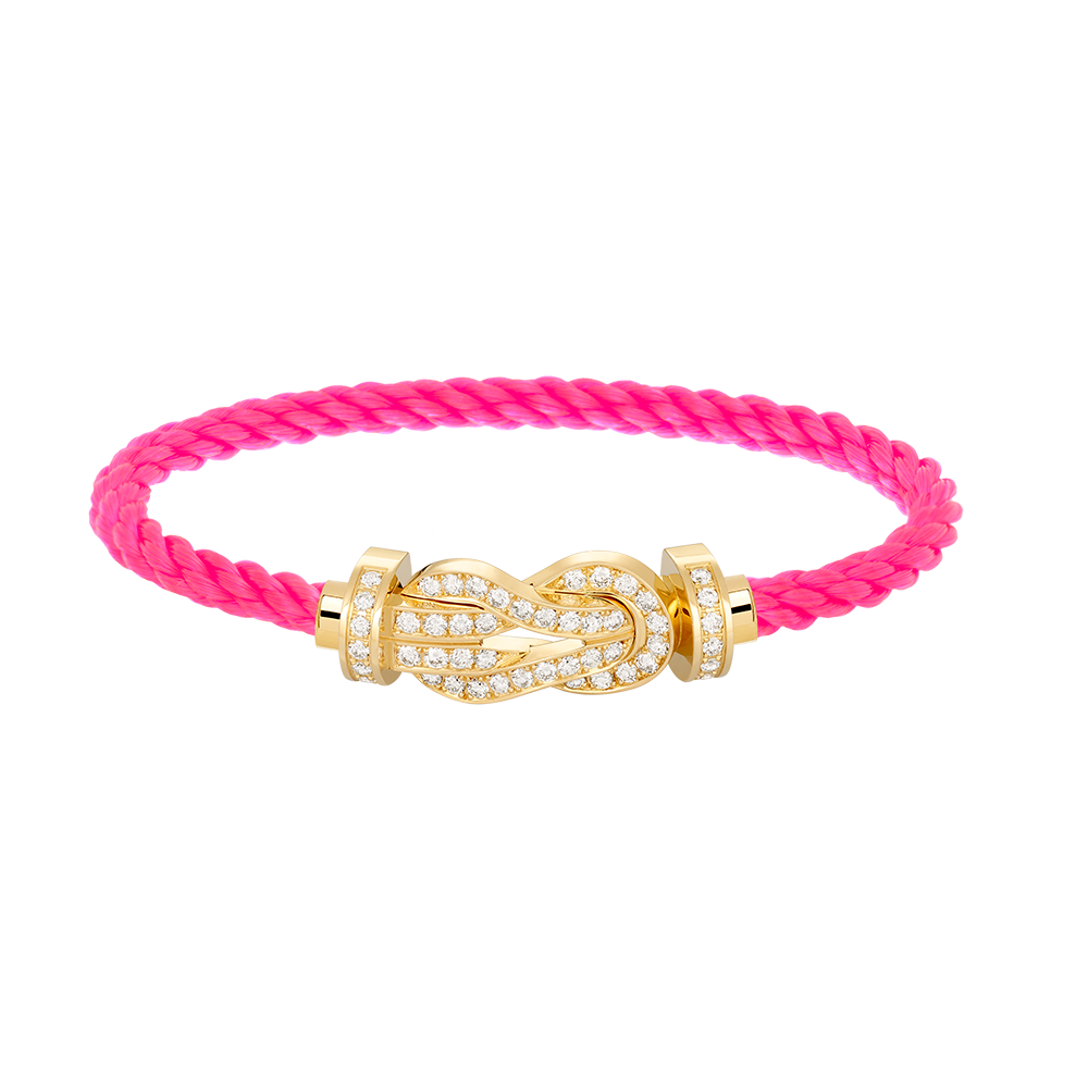 [LOXURA]CHANCE LARGE 8 FIGURE BUCKLE FULLDIAMOND BRACELET GOLD