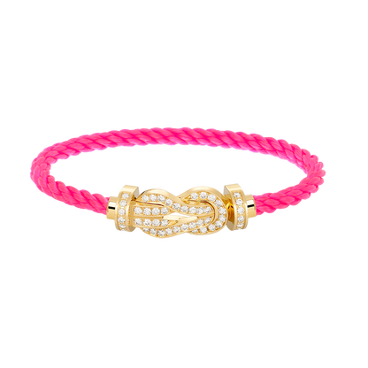 [LOXURA]CHANCE LARGE 8 FIGURE BUCKLE FULLDIAMOND BRACELET GOLD