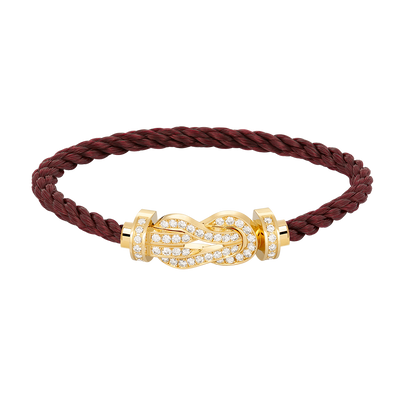 [LOXURA]CHANCE LARGE 8 FIGURE BUCKLE FULLDIAMOND BRACELET GOLD