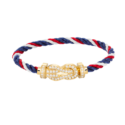 [LOXURA]CHANCE LARGE 8 FIGURE BUCKLE FULLDIAMOND BRACELET GOLD