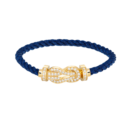 [LOXURA]CHANCE LARGE 8 FIGURE BUCKLE FULLDIAMOND BRACELET GOLD