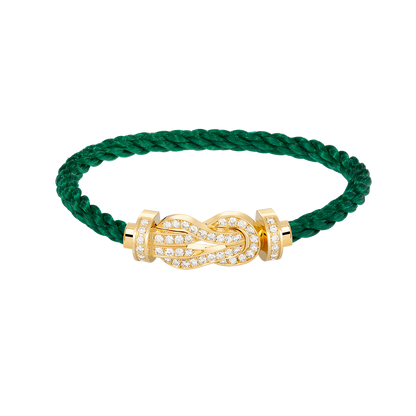 [LOXURA]CHANCE LARGE 8 FIGURE BUCKLE FULLDIAMOND BRACELET GOLD