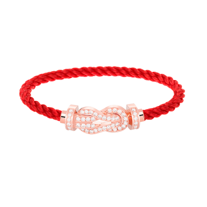 [LOXURA]CHANCE LARGE 8 FIGURE BUCKLE FULL DIAMOND BRACELET ROSE GOLD