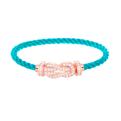 [LOXURA]CHANCE LARGE 8 FIGURE BUCKLE FULL DIAMOND BRACELET ROSE GOLD