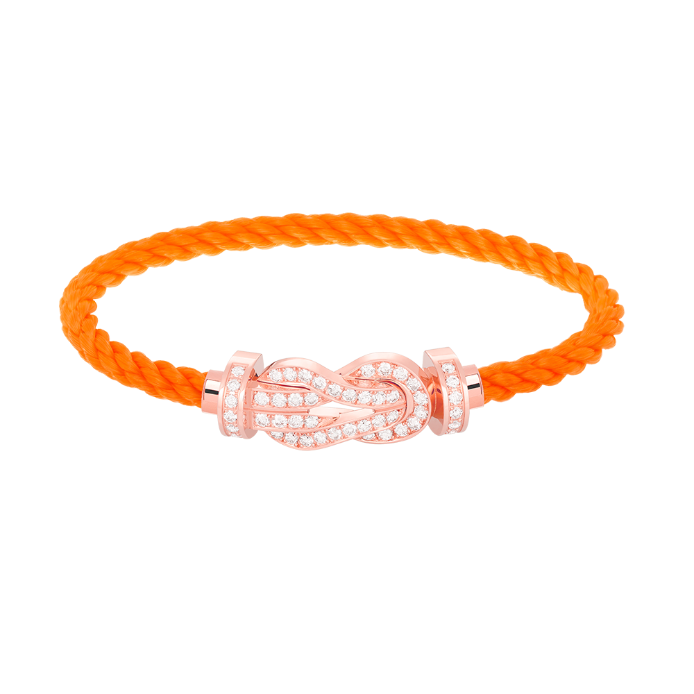 [LOXURA]CHANCE LARGE 8 FIGURE BUCKLE FULL DIAMOND BRACELET ROSE GOLD