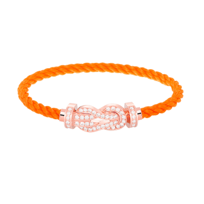 [LOXURA]CHANCE LARGE 8 FIGURE BUCKLE FULL DIAMOND BRACELET ROSE GOLD