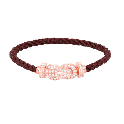 [LOXURA]CHANCE LARGE 8 FIGURE BUCKLE FULL DIAMOND BRACELET ROSE GOLD