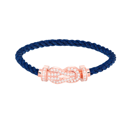 [LOXURA]CHANCE LARGE 8 FIGURE BUCKLE FULL DIAMOND BRACELET ROSE GOLD