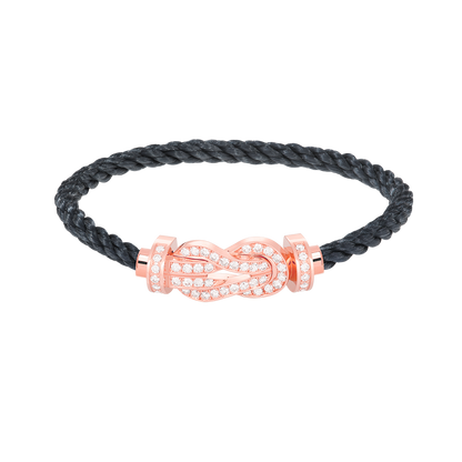 [LOXURA]CHANCE LARGE 8 FIGURE BUCKLE FULL DIAMOND BRACELET ROSE GOLD
