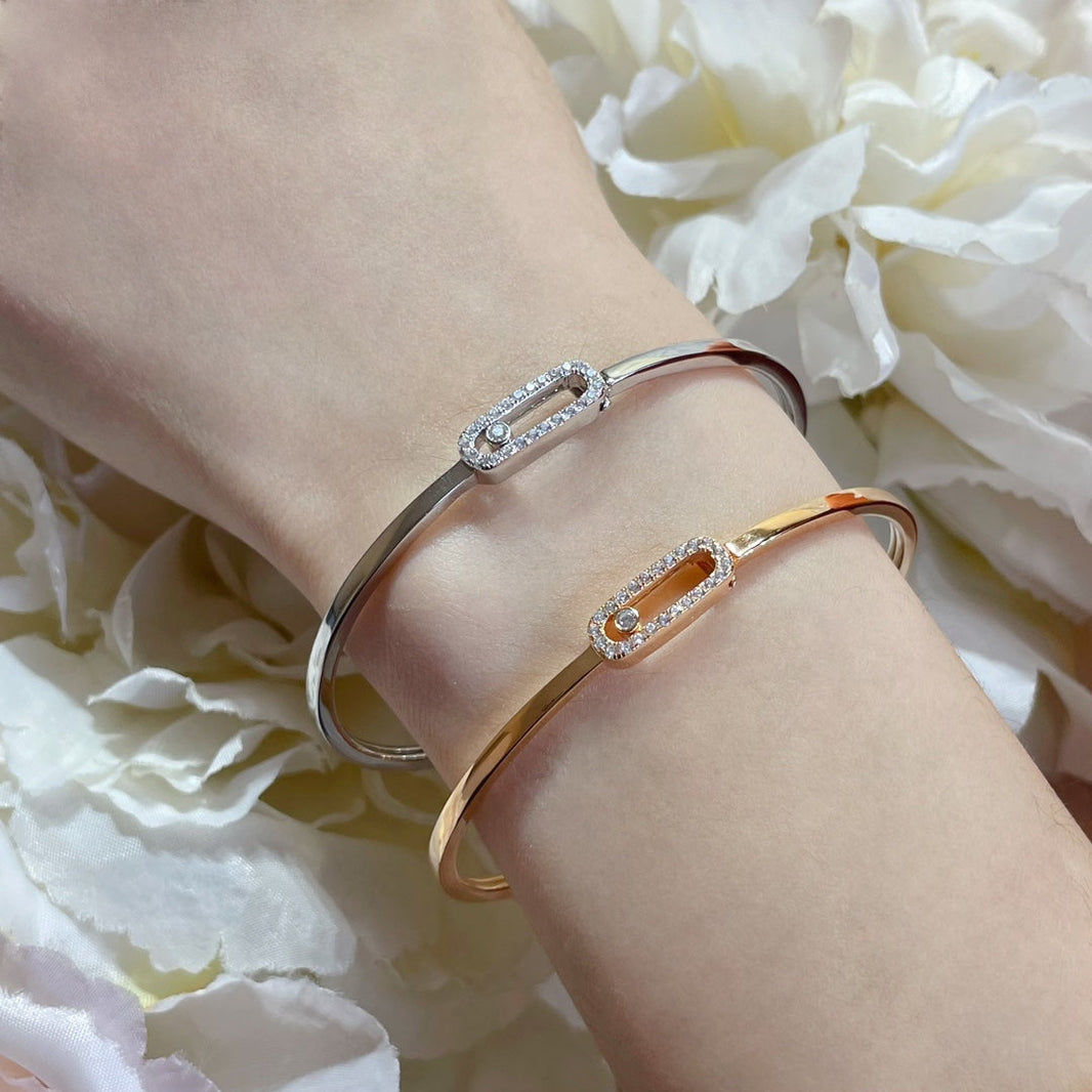 [LOXURA]Move Uno pavé flex bangle medium
