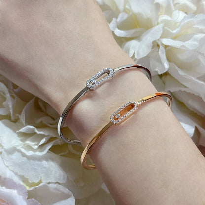 [LOXURA]Move Uno pavé flex bangle medium