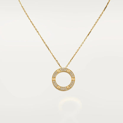 [LOXURA]LOVE NECKLACE 16MM  FULL DIAMOND