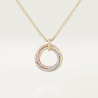 [LOXURA]TRINITY LARGE FULL DIAMOND  NECKLACE