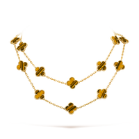 [LOXURA]CLOVER 20 MOTIFS TIGER EYE ROSE GOLD