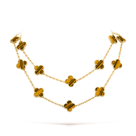 [LOXURA]CLOVER 20 MOTIFS TIGER EYE ROSE GOLD