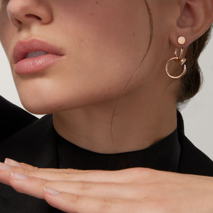 [LOXURA]JUSTE NO DIAMOND DOUBLE EARRINGS