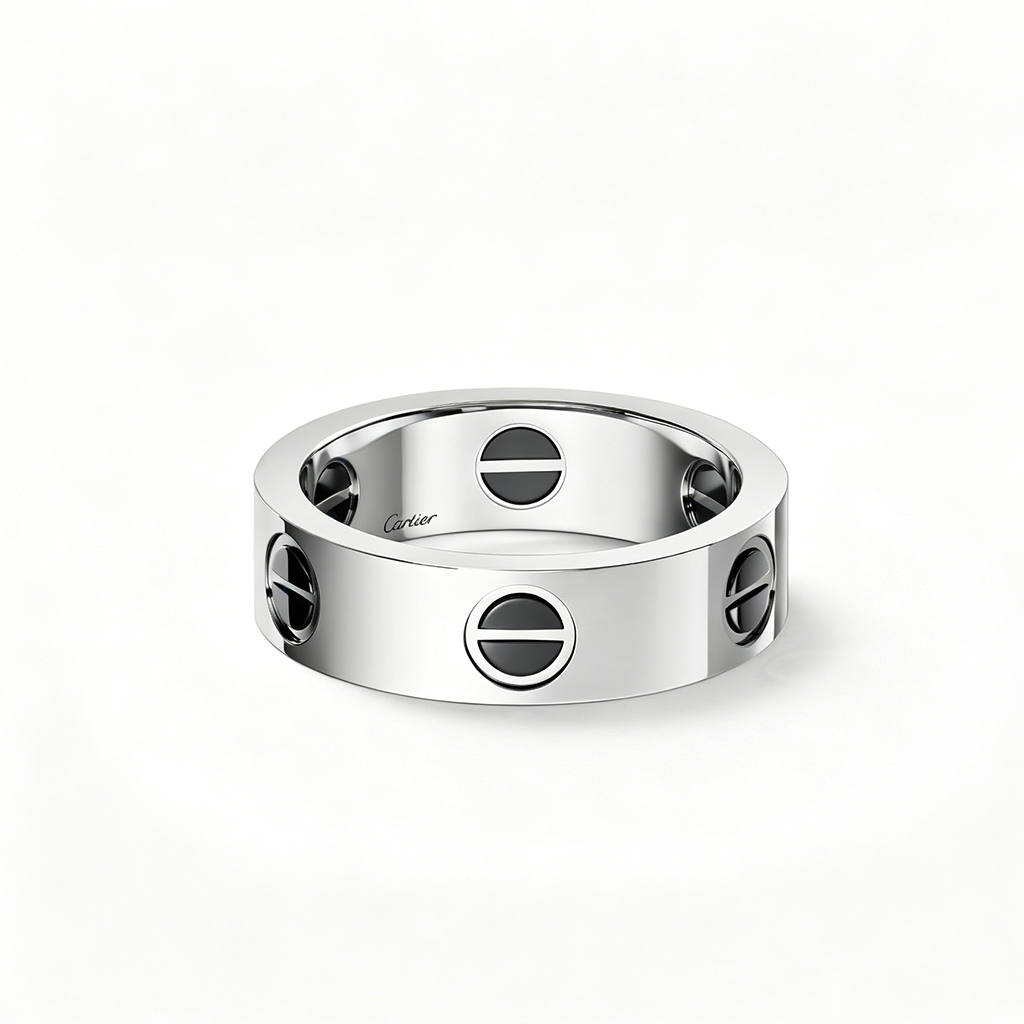 [LOXURA]LOVE RING 5.5MM NO DIAMONDS  CERAMIC