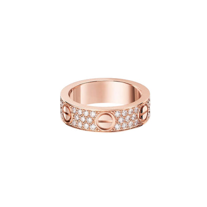 [LOXURA]LOVE RING 5.5MM DIAMONDS PAVED