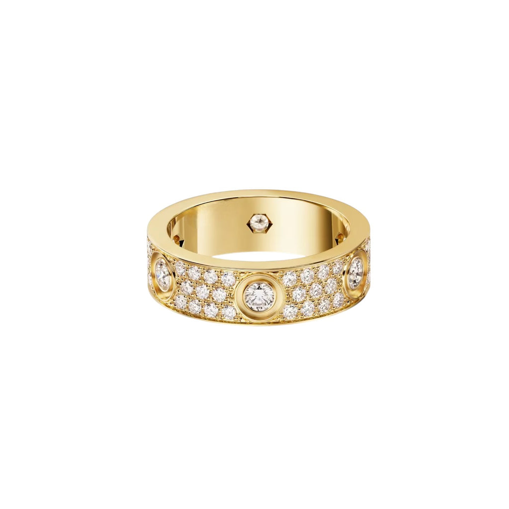 [LOXURA]LOVE 5.5MM FULL-PAVE 6-DIAMOND RING