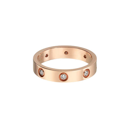 [LOXURA]LOVE 4MM 8 DIAMOND RING