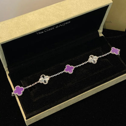 [LOXURA] CLOVER 5 MOTIF VIOLET BRACELET COLLECTION