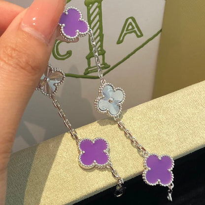 [LOXURA] CLOVER 5 MOTIF VIOLET BRACELET COLLECTION