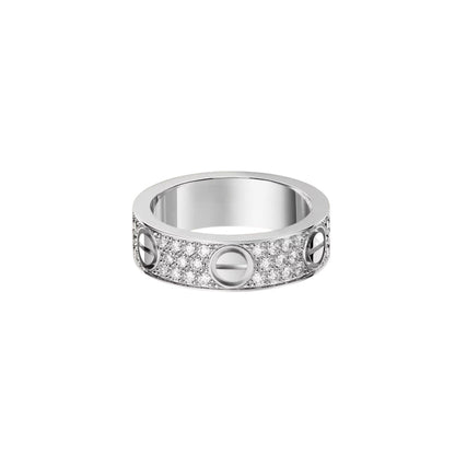 [LOXURA]LOVE RING 5.5MM DIAMONDS PAVED