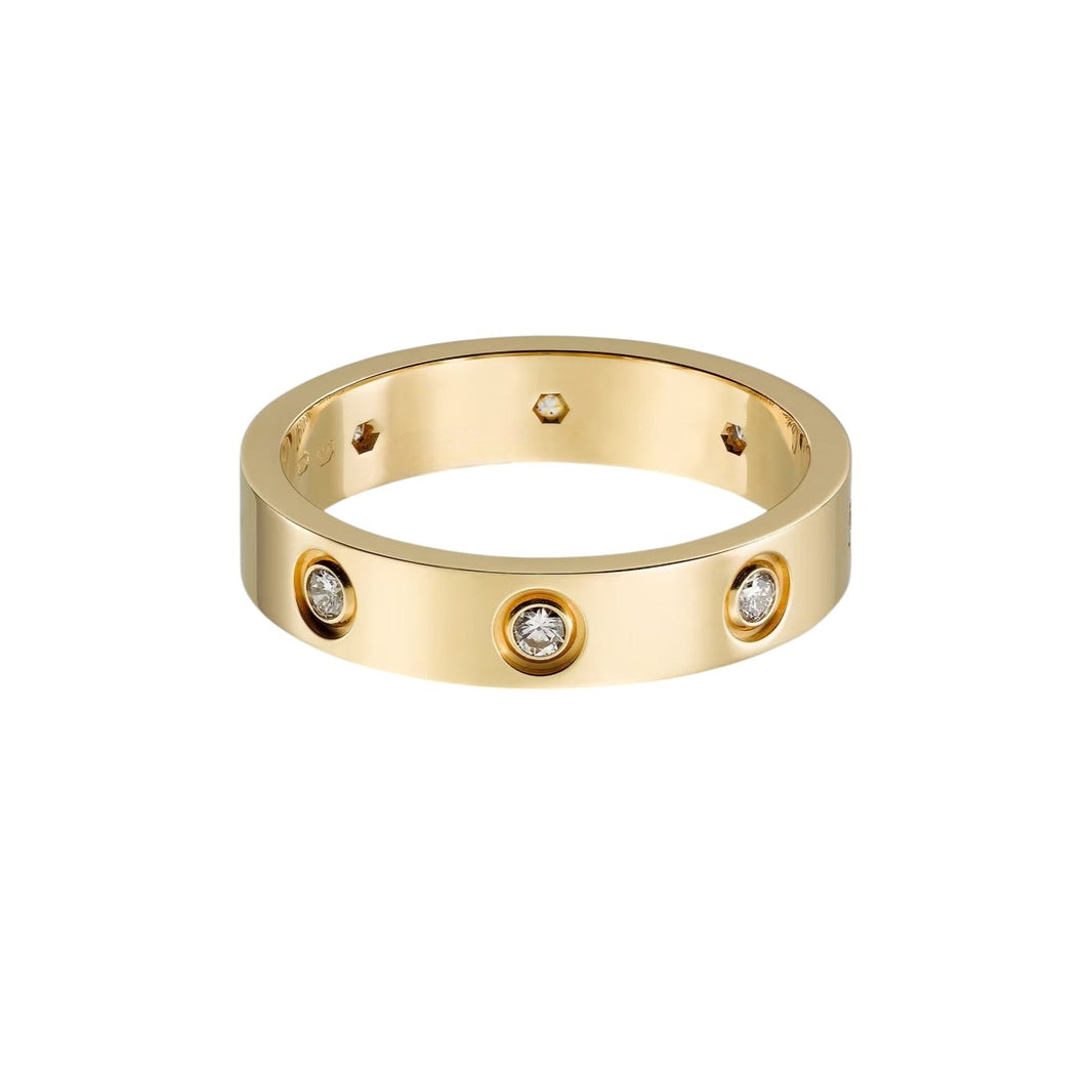 [LOXURA]LOVE 4MM 8 DIAMOND RING