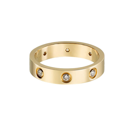 [LOXURA]LOVE 4MM 8 DIAMOND RING