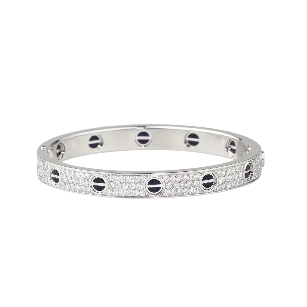 [LOXURA]LOVE BRACELET 6.1MM DIAMOND-PAVED CERAMIC