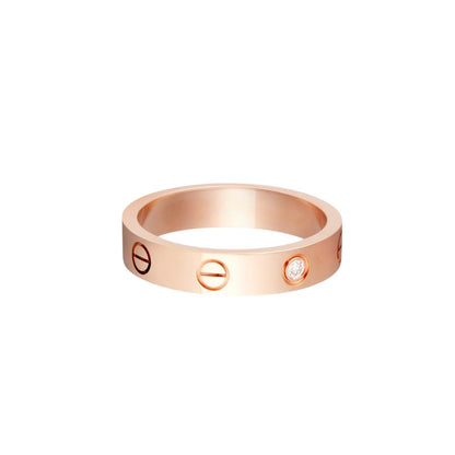 [LOXURA]LOVE 4MM 1 DIAMOND RING