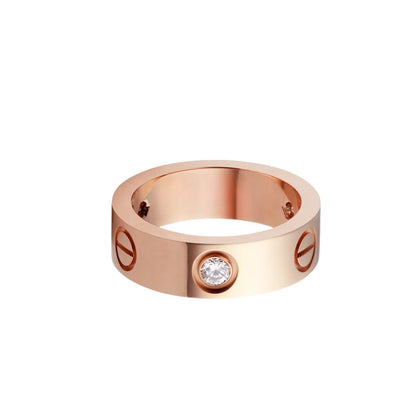 [LOXURA]LOVE 5.5MM 3 DIAMOND RING