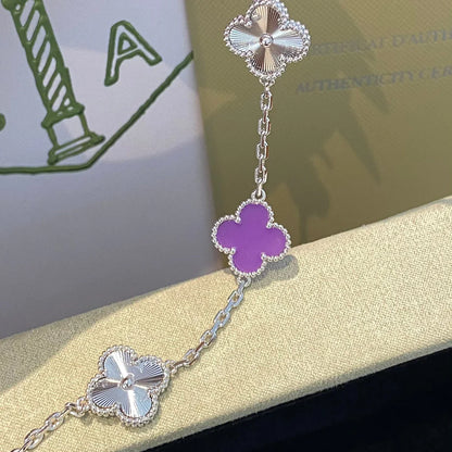 [LOXURA] CLOVER 5 MOTIF VIOLET BRACELET COLLECTION