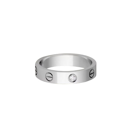 [LOXURA]LOVE 4MM 1 DIAMOND RING