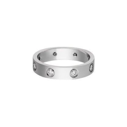 [LOXURA]LOVE 4MM 8 DIAMOND RING