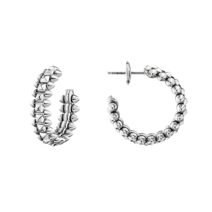 [LOXURA]CLASH SMALL HOOP EARRINGS