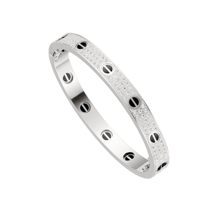 [LOXURA]LOVE BRACELET 6.1MM DIAMOND-PAVED CERAMIC